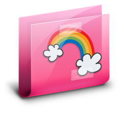 Folder Rainbow Pink Icon 256x256 png